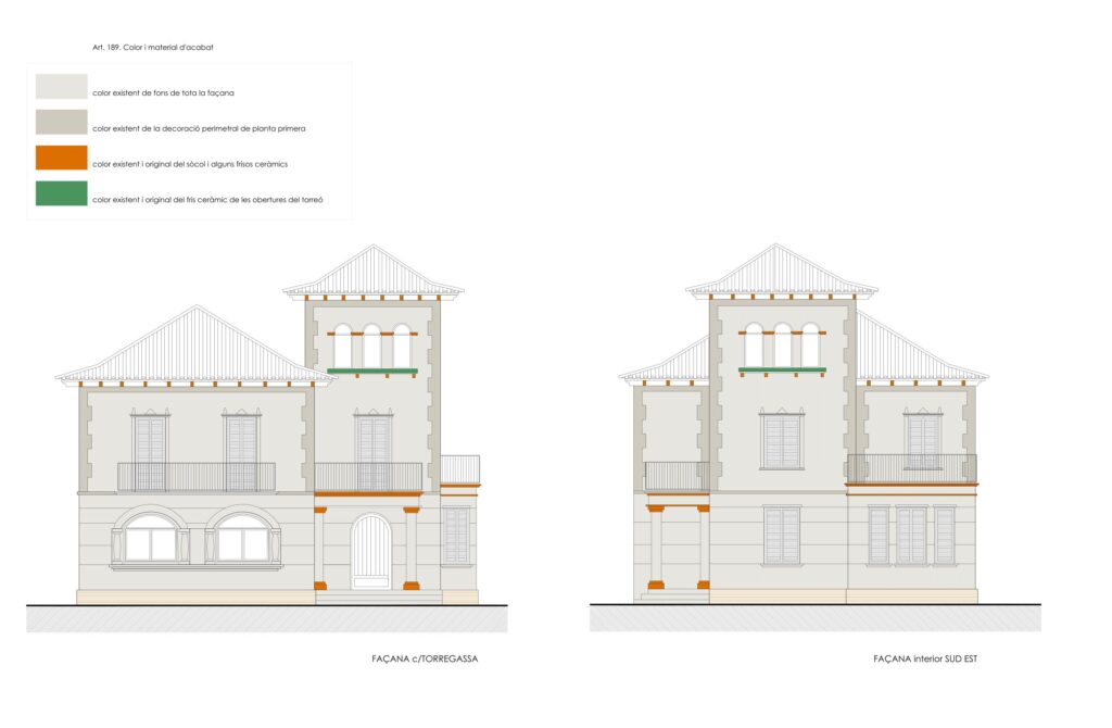 Taula d'arquitectura - Proyecto plano fachada
