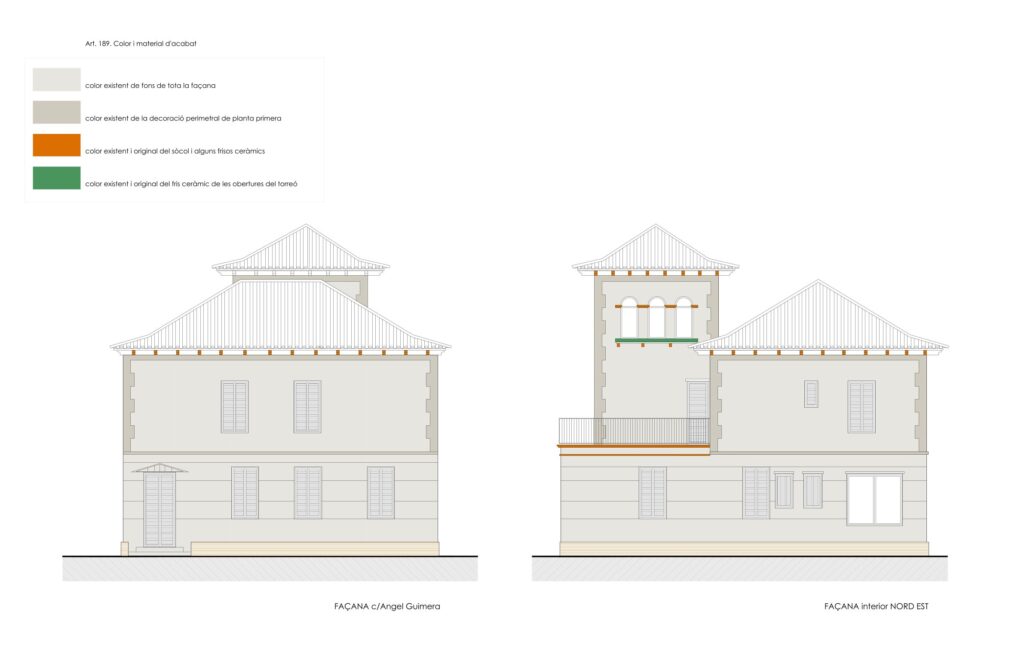 Taula d'arquitectura - Proyecto plano fachada