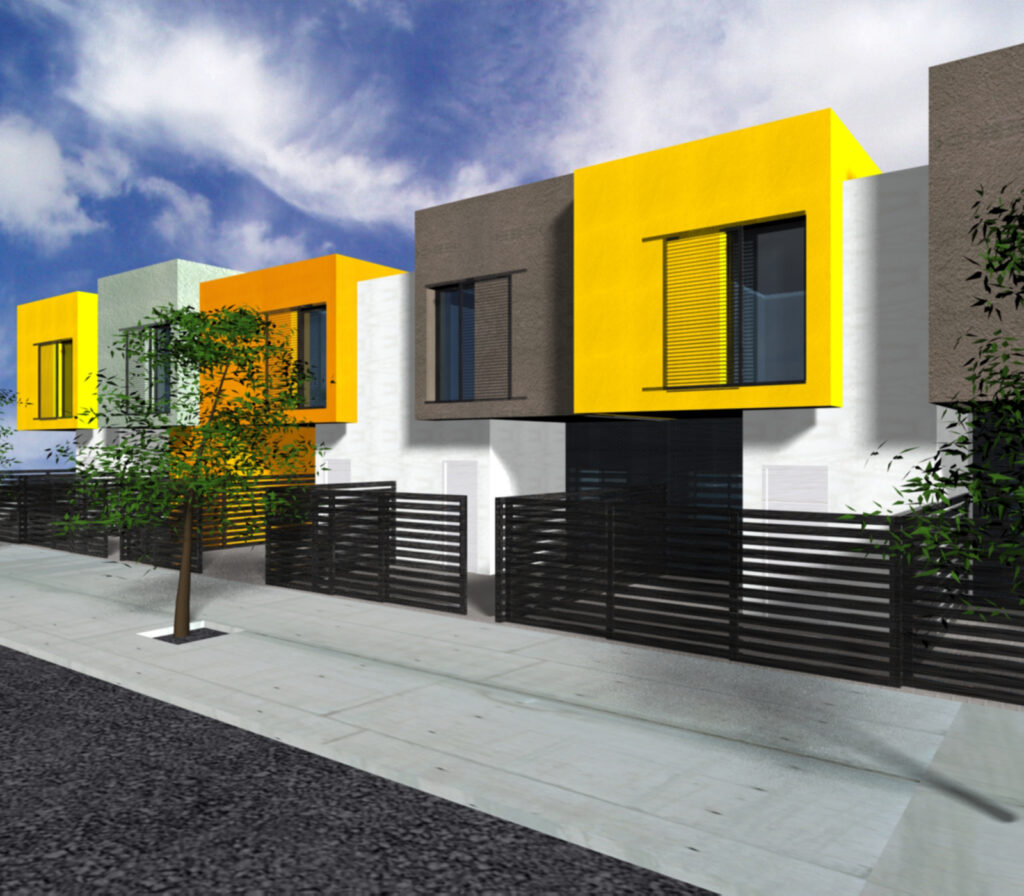 Taula d'arquitectura - Planols vivenda render