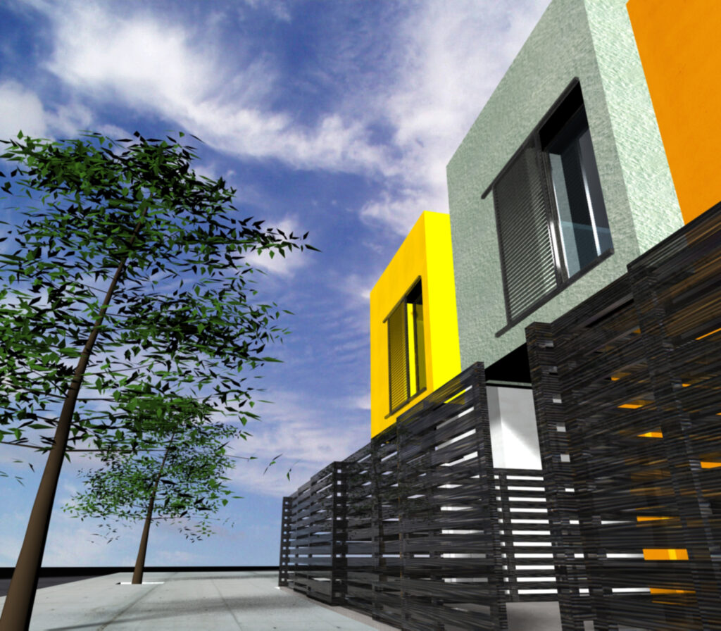 Taula d'arquitectura - Planols vivenda render
