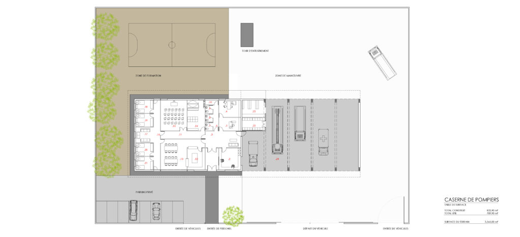 Taula d'arquitectura - Planols vivenda render