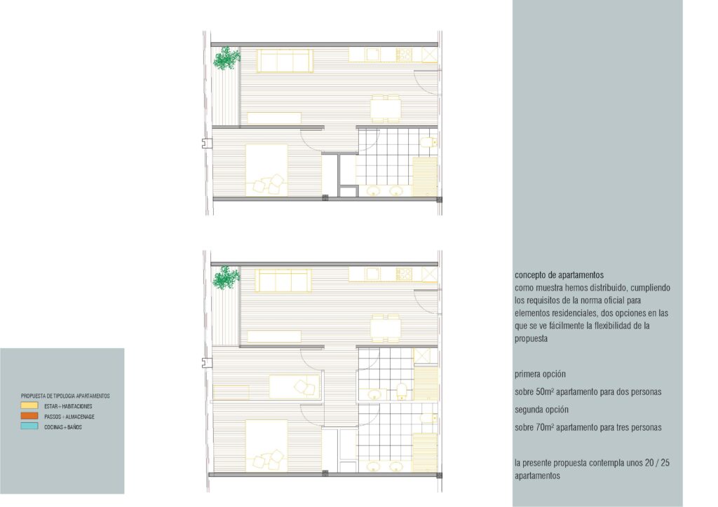 Taula d'arquitectura - Planols vivenda