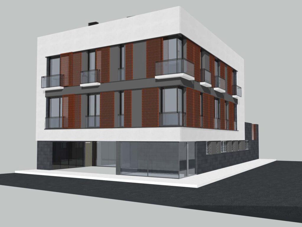 Taula d'arquitectura - Planols vivenda render