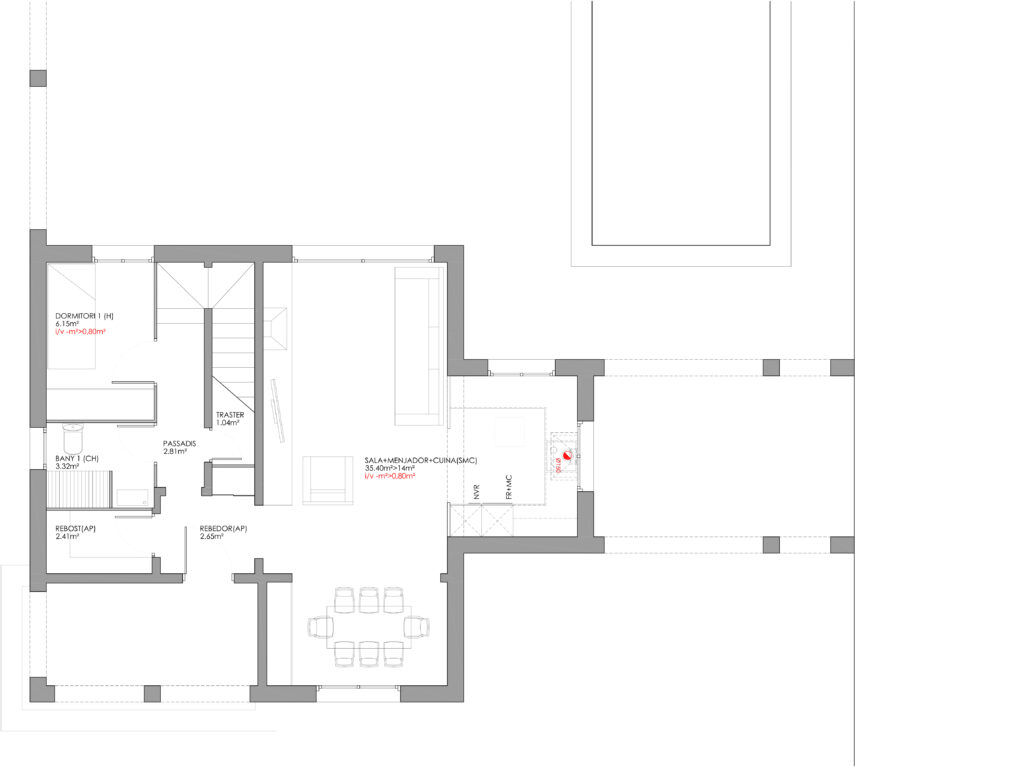 Taula d'arquitectura - Proyecto plano fachada