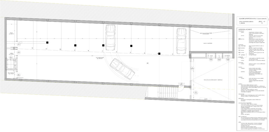 Taula d'arquitectura - Planols vivenda