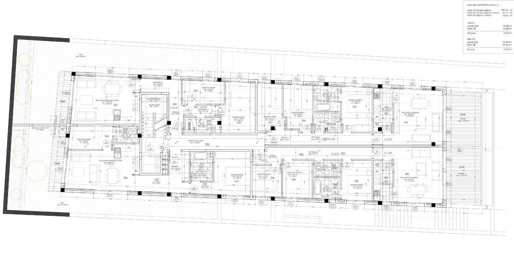 Taula d'arquitectura - Planols vivenda