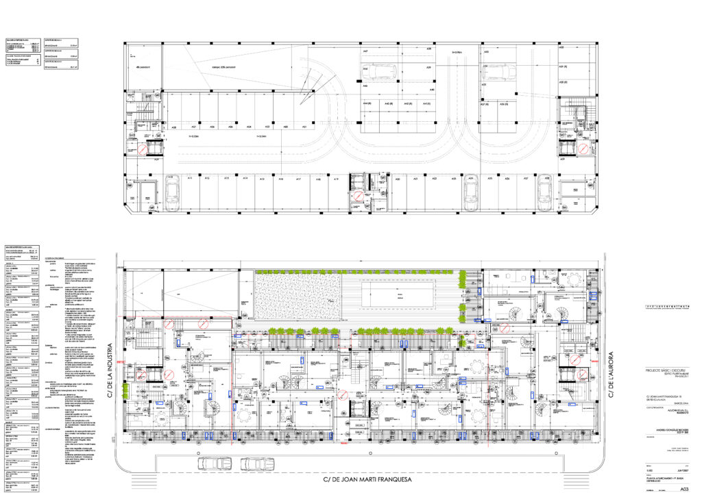 Taula d'arquitectura - Planols vivenda