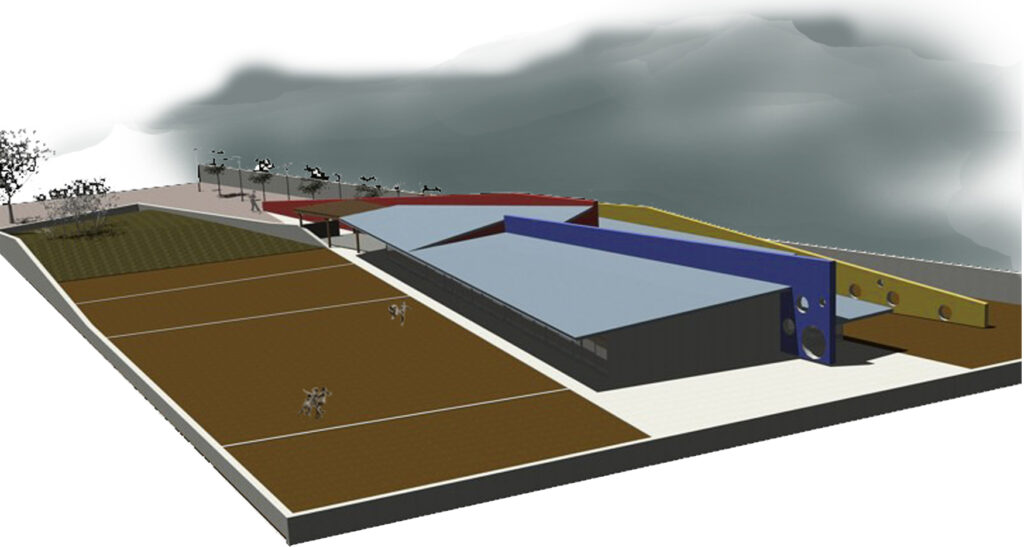 Taula d'arquitectura - Planols vivenda render