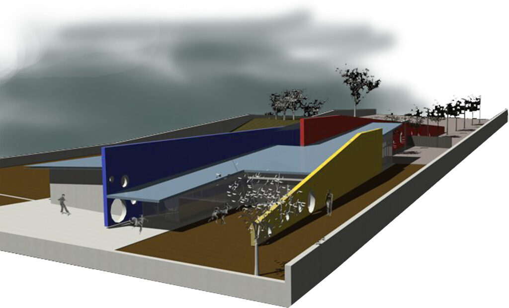 Taula d'arquitectura - Planols vivenda render