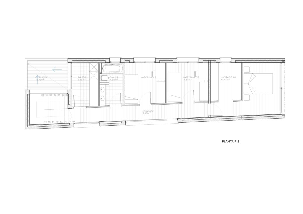 Taula d'arquitectura - Planols vivenda
