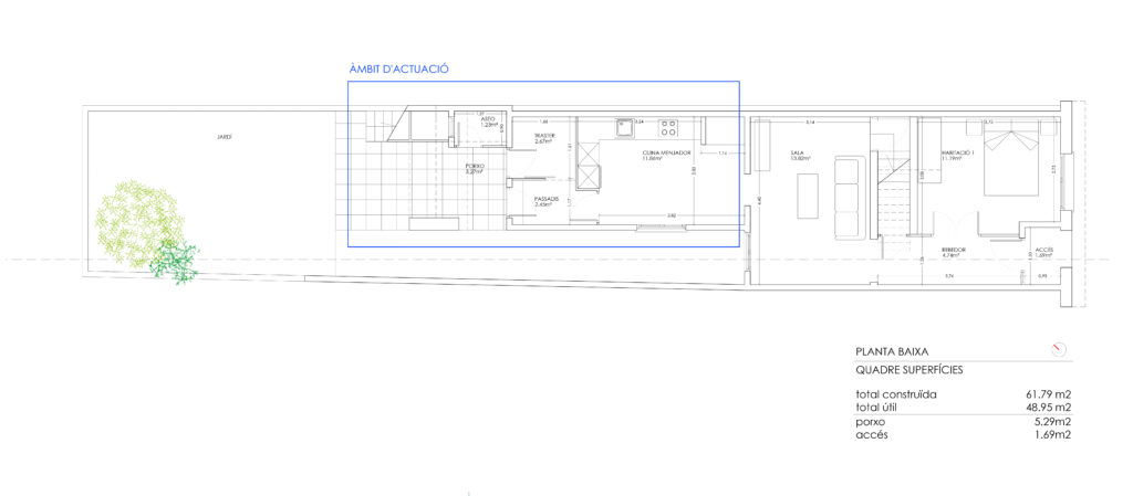 Taula d'arquitectura - Proyecto plano fachada