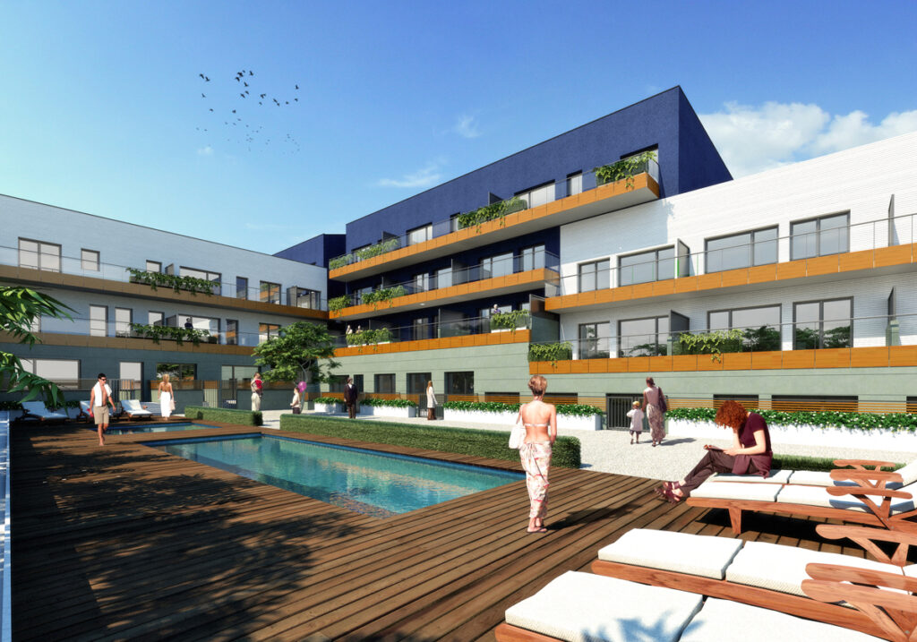 Taula d'arquitectura - Planols vivenda render