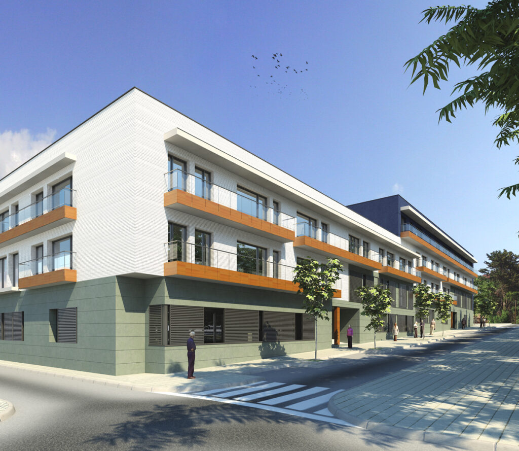 Taula d'arquitectura - Planols vivenda render