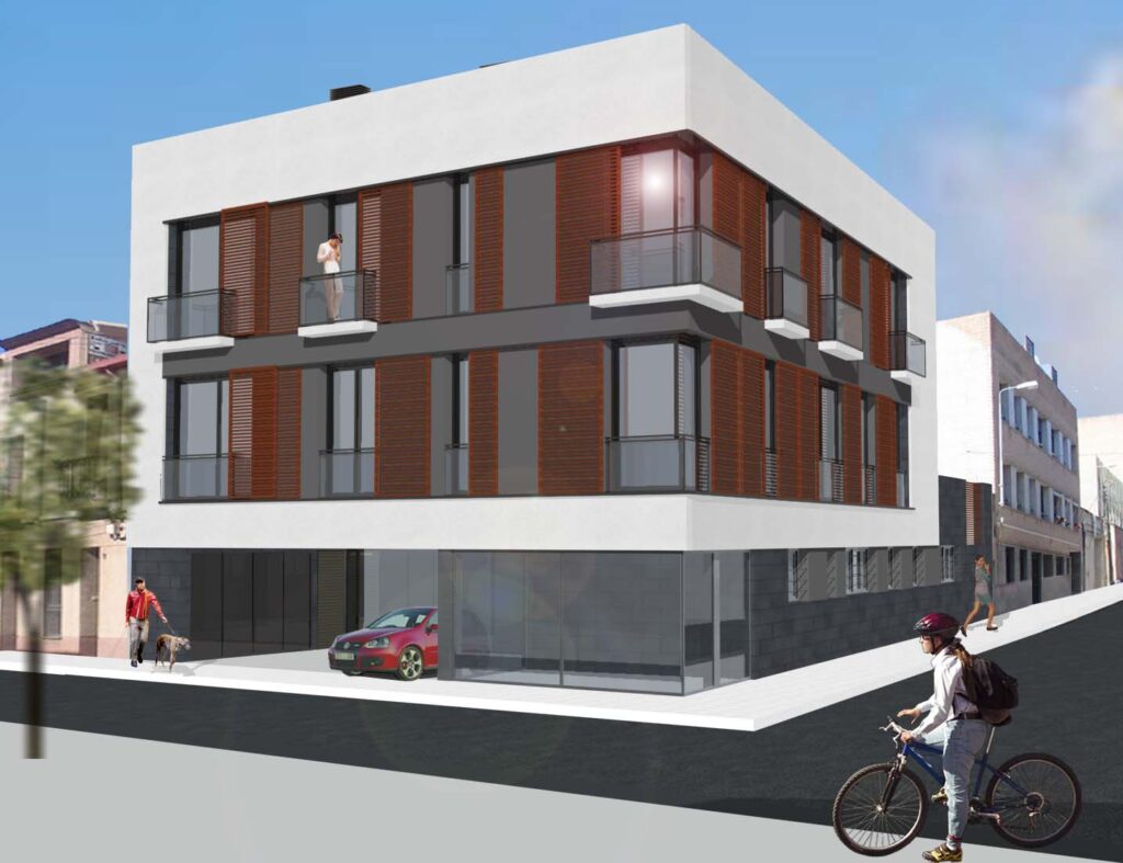 Taula d'arquitectura - Planols vivenda render