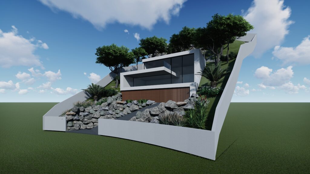 Taula d'arquitectura - Planols vivenda render