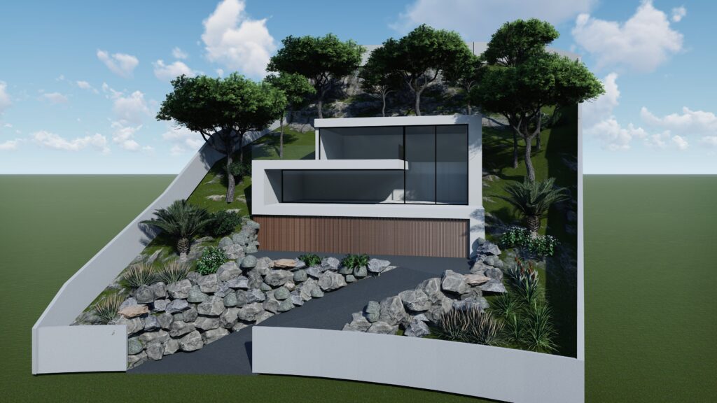 Taula d'arquitectura - Planols vivenda render