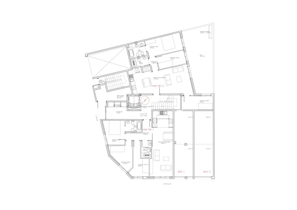 Taula d'arquitectura - Planols vivenda