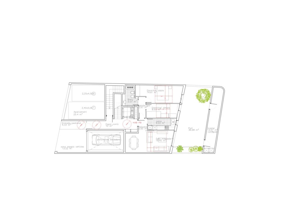 Taula d'arquitectura - Planols vivenda