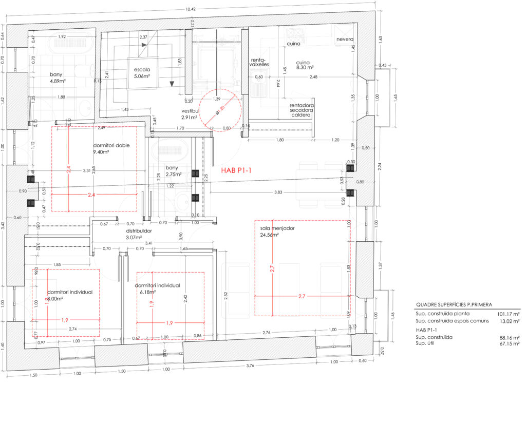 Taula d'arquitectura - Proyecto plano fachada