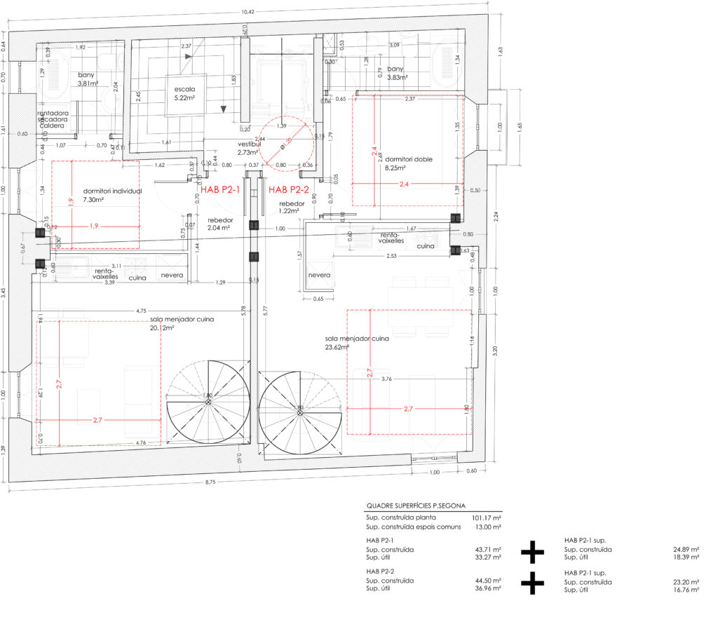 Taula d'arquitectura - Proyecto plano fachada