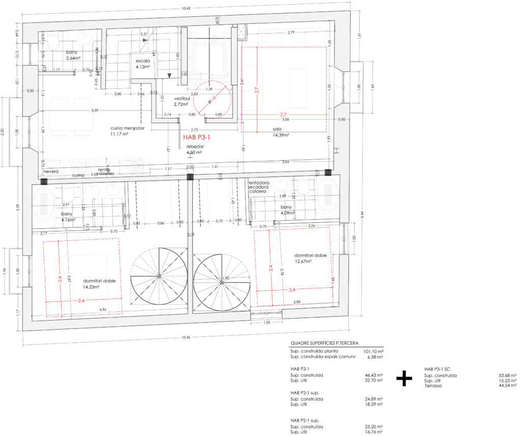 Taula d'arquitectura - Proyecto plano fachada