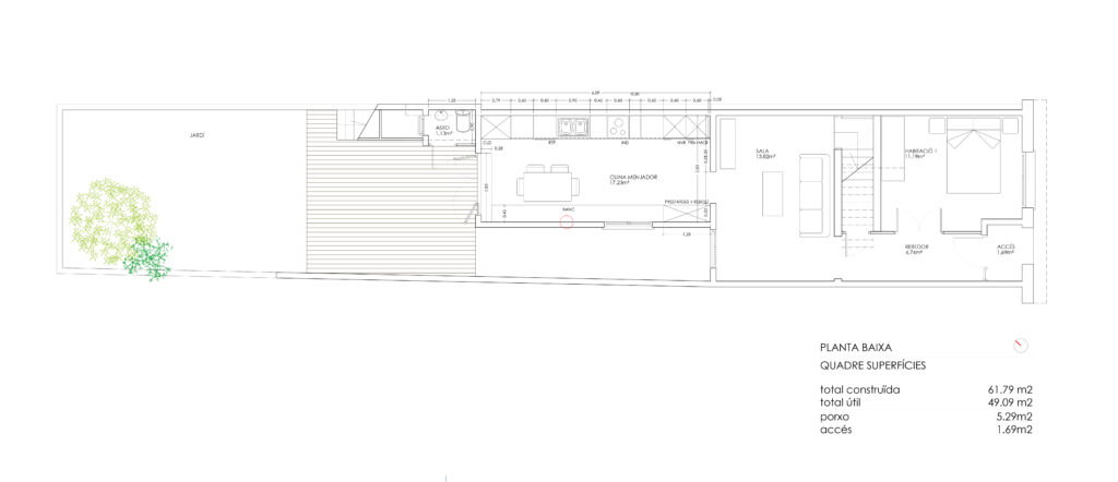 Taula d'arquitectura - Proyecto plano fachada