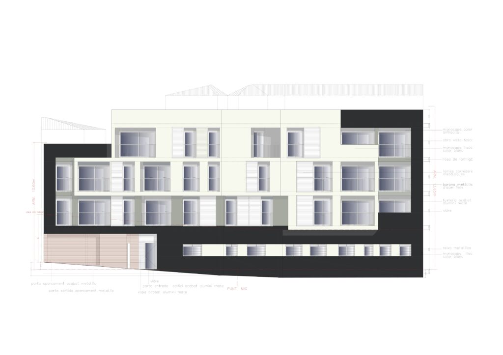 Taula d'arquitectura - Planols vivenda render