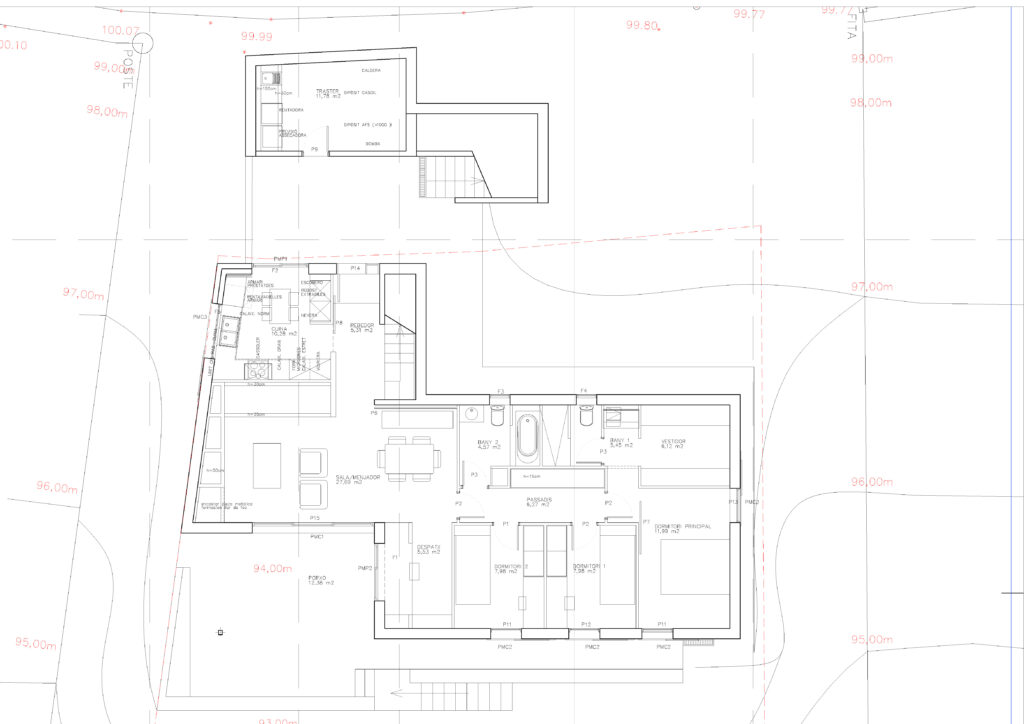 Taula d'arquitectura - Planols vivenda