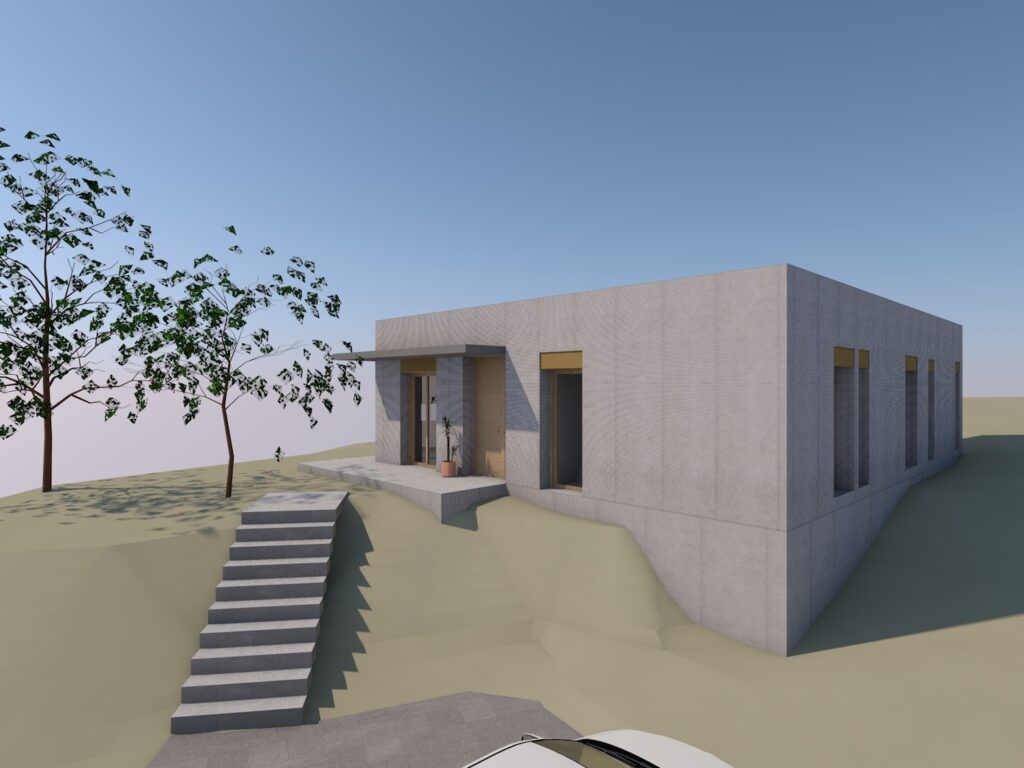 Taula d'arquitectura - Planols vivenda render