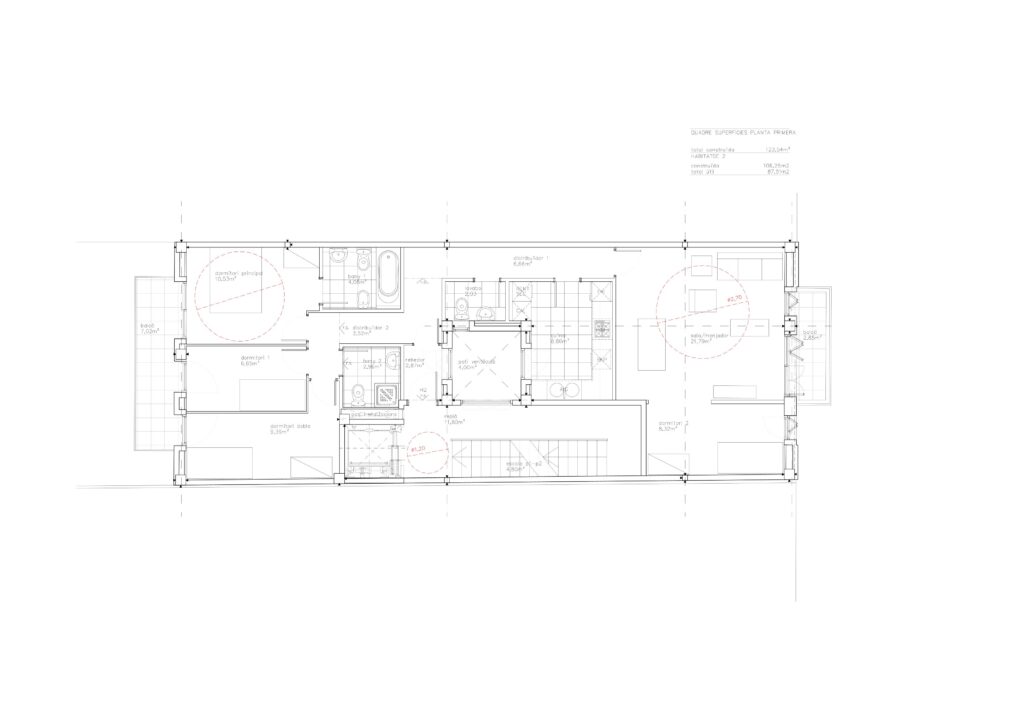 Taula d'arquitectura - Planols vivenda
