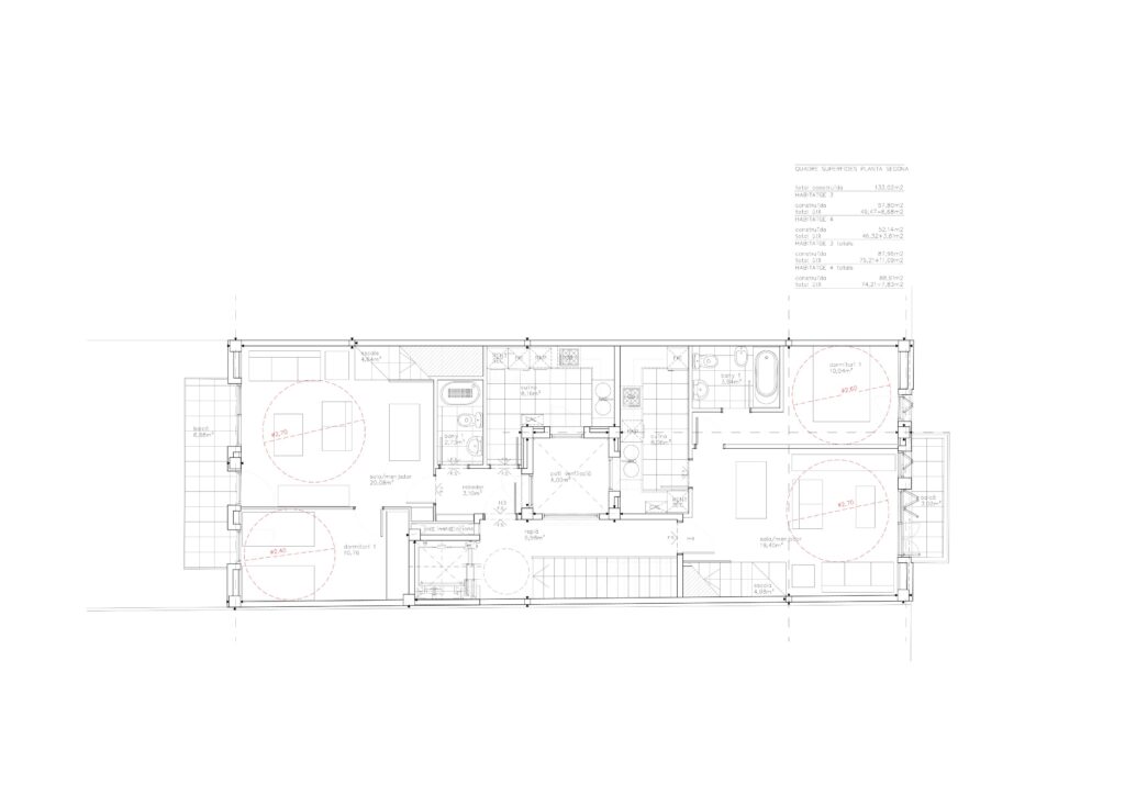 Taula d'arquitectura - Planols vivenda