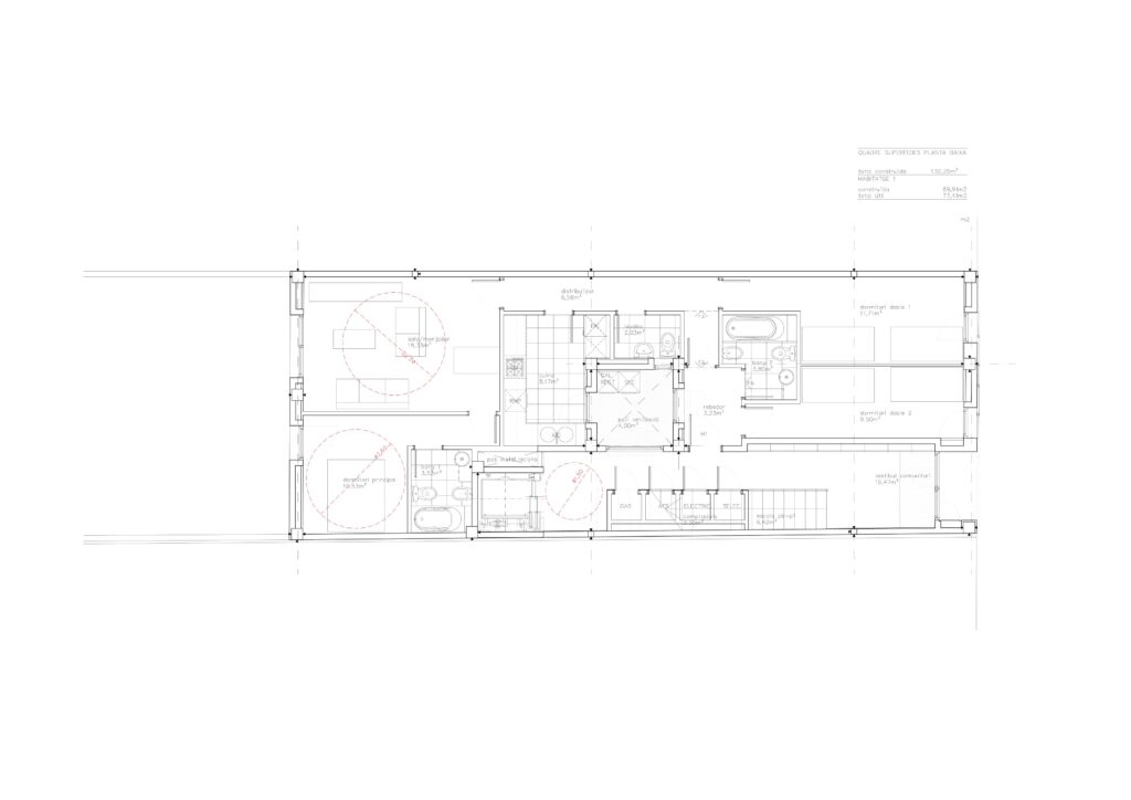 Taula d'arquitectura - Planols vivenda