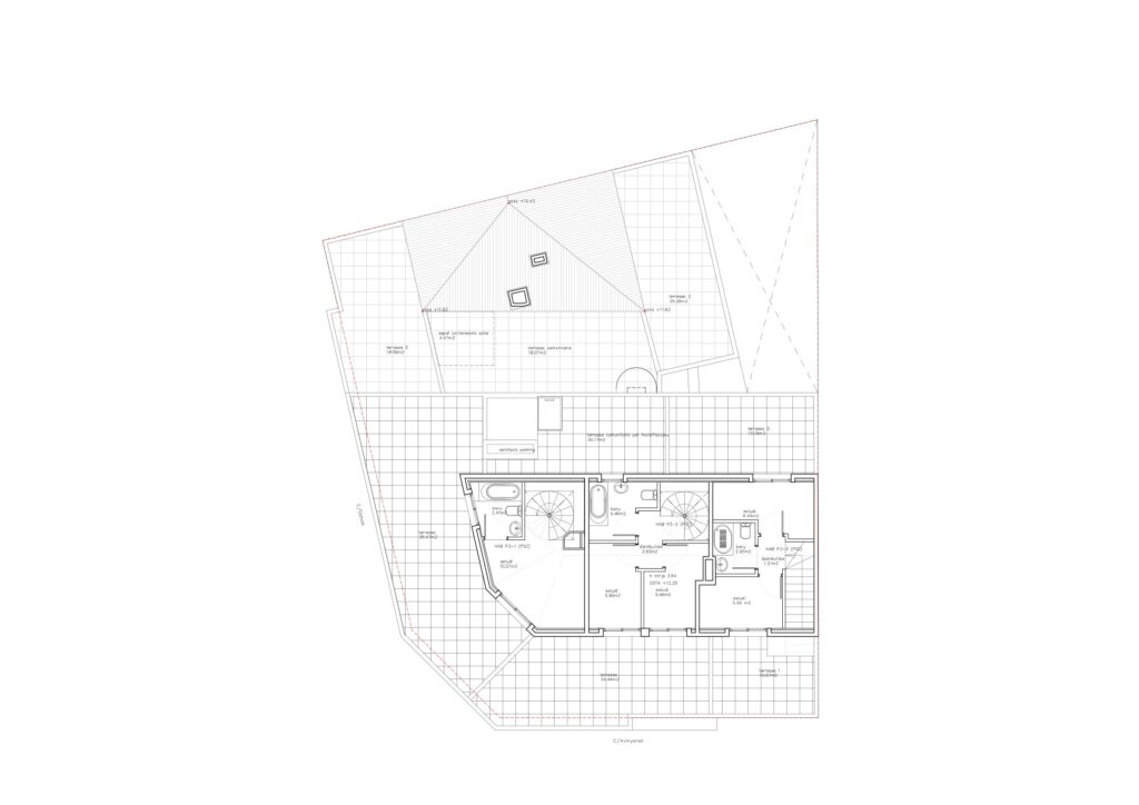 Taula d'arquitectura - Planols vivenda