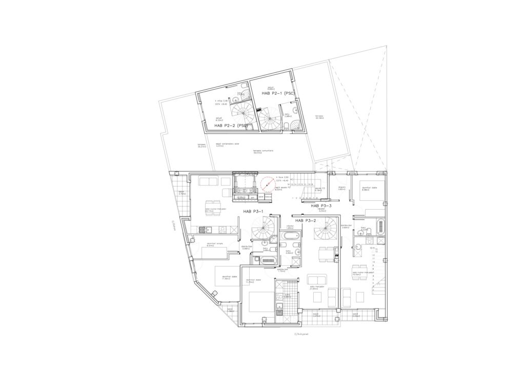 Taula d'arquitectura - Planols vivenda