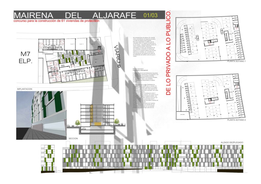 Taula d'arquitectura - Planols vivenda render