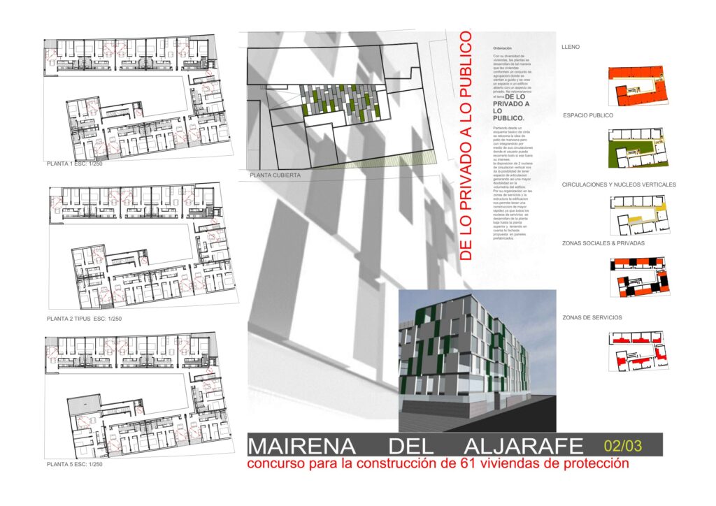 Taula d'arquitectura - Planols vivenda render