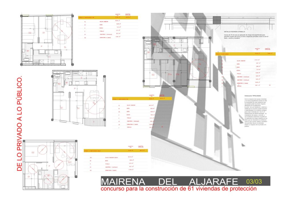 Taula d'arquitectura - Planols vivenda render