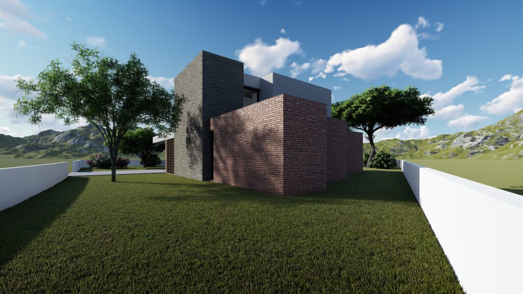 Taula d'arquitectura - Planols vivenda render