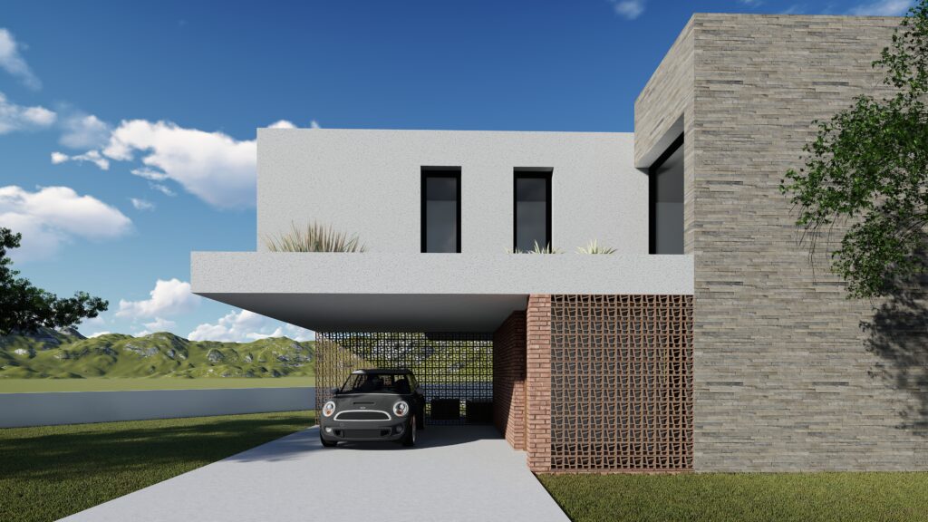 Taula d'arquitectura - Planols vivenda render