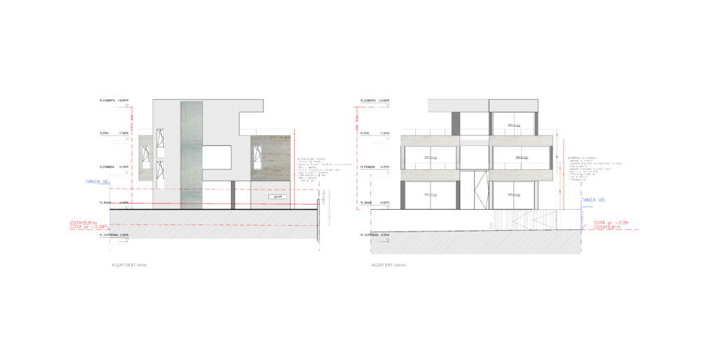 Taula d'arquitectura - Planols vivenda