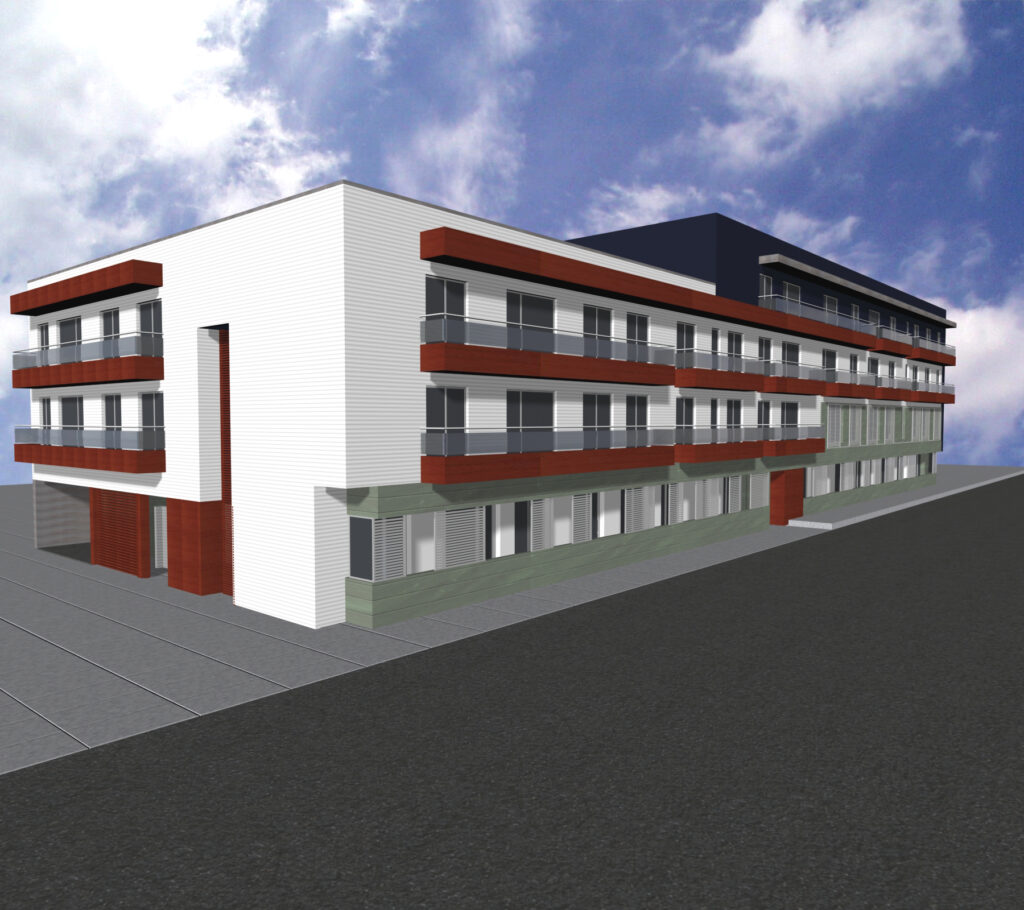 Taula d'arquitectura - Planols vivenda render