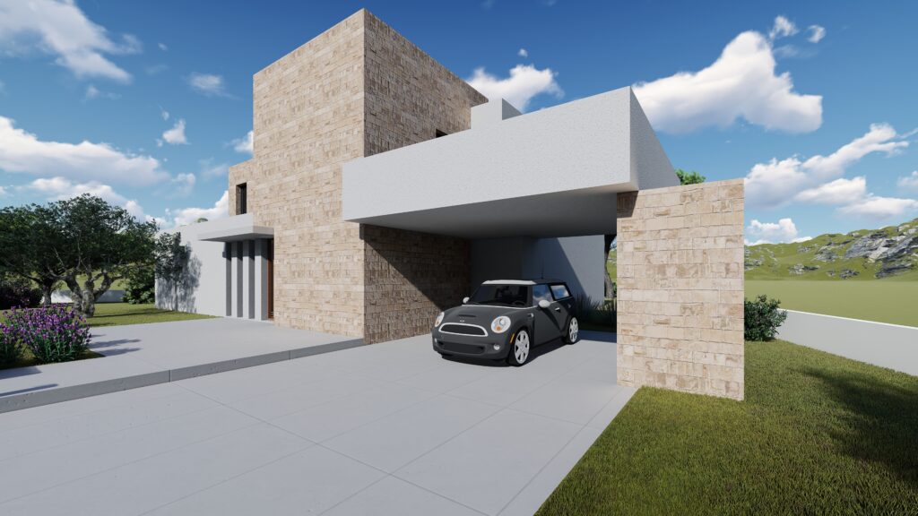Taula d'arquitectura - Planols vivenda render